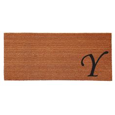 Generously over-sized to provide more coverage, Urban Chic combines contemporary flair with durability and purpose. This refreshing monogrammed look is made of natural coir, a durable fiber that naturally scrapes shoe bottoms clean and has a resilient vinyl backing that helps prevent movement. Weather tolerant, this doormat absorbs moisture, retains its shape and will not mat down regardless of the traffic. For best results, use in a sheltered area such as a covered porch, keeping extreme moistu Monogram Doormat, Monogram Door Mat, Rugs And Mats, Boho Chic Furniture, Outdoor Door Mat, Clean Shoes, Urban Chic, Home Decor Trends, Monogram Letters