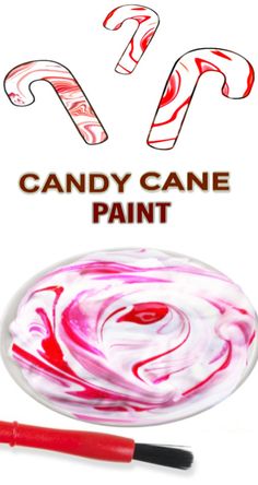 the candy cane paint is red and white