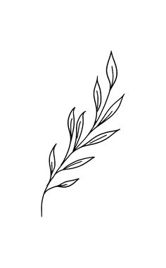 Tattoo Leaf Designs, Small Plant Tattoos For Women, Laurel Branch Tattoo, Olive Branch Line Art, Simple Leaves Tattoo, Leaves Hand Tattoo, Fine Line Leaf Tattoo, Minimalist Plant Tattoo