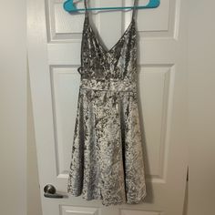 Never Worn Except For Tried On, Not My Style Silver Velvet Dress, Velvet Dress, Colorful Dresses, Velvet, Mini Dress, Womens Dresses, My Style, Silver, Women Shopping