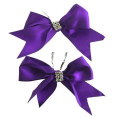 pre-tied satin bows with rhinestone, 4-inch, 2-piece, purple Embellishments, Ribbon, Trim, Satin, Sewing Crafts, Arts And Crafts, Sewing, Purple