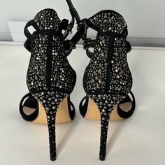 Size 6.5 Brand New. Worn Once. Brand: Aldo. Very Cute, Comfortable And True To Size Black High Heel Sandals For Events, Glamorous Black Sandals For Dinner, Glamorous Black Sandals For Cocktail, Glamorous Black Cocktail Sandals, Black High Heel Sandals For Dinner, Black Open Heel Heels For Dinner, Black Pointed Toe Glamorous Sandals, Chic Black Sandals For Dinner, Glamorous Black Heels For Events