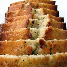 slices of bread that are sitting on a plate