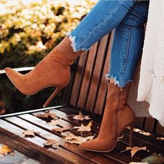 Morgan Camel Suede Booties - Atlanta Shoe Studio Booties Outfit, Fashionista Style, Cute Winter Outfits, Shoe Boutique, Crazy Shoes, Shoe Obsession, Stylish Shoes, Boots Outfit, Suede Booties