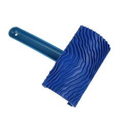 a blue plastic duster on a white background