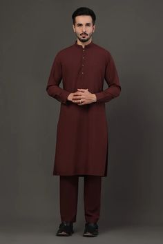 Premium Blended Fabric  Color Maroon Italian Thread  Patch work Metal Buttons Finest Stitch Branded Design Custom Sizes are also available. Long Sleeve Cotton Suits For Wedding, Classic Fitted Traditional Wear For Eid, Classic Fitted Lawn Suit For Formal Occasions, Classic Fitted Lawn Suit For Formal, Fitted Cotton Salwar Kameez With Naqshi Detail, Classic Semi-formal Sets For Eid, Traditional Cotton Dress For Formal Occasions, Traditional Formal Cotton Dress, Fitted Cotton Unstitched Suit With Dabka Detail