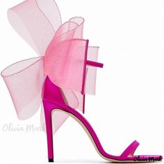 Olivia Mark - Chic Mesh Bow High Heel Sandals with Ankle Strap in Multiple Colors Bow High Heels, Mesh Bows, Heel Sandals, High Heel Sandals, Olivia Mark, High Heel, Ankle Strap, Sandals Heels, High Heels