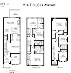 two story townhouse plans with the floor plan