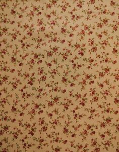 an old fashioned wallpaper with red flowers on it