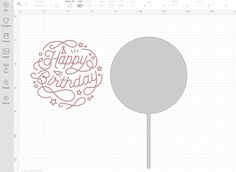 an image of a happy birthday card with a lollipop in the middle and some type of lettering on it