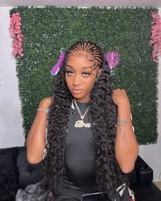 Curly Braided Hairstyles, Styles Locs, Vacation Hair, Weave Hairstyles Braided, Vacation Hairstyles, Birthday Hairstyles, Girl Braided Hairstyles