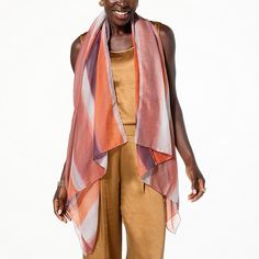 WynneLayers Watercolor Stripe Print Scarf  Create looks that linger for seasons. This dreamy, watercolor printed scarf refreshes your staples so you have longevity in your wardrobe. Let it lay over your coats in fall, your tops in spring and your tanks in summer. Casual Orange Summer Scarf, Dreamy Watercolor, Printed Scarf, Scarf Pattern, Scarf Print, In Summer, Watercolor Print, Easy Wear, Stripe Print