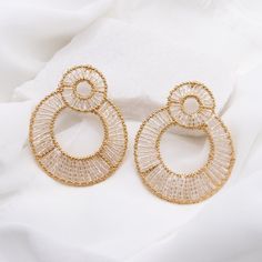 Beautiful, High Quality Gold Crystal Beaded Double Circle Drop Earrings. Sophisticated Earrings To Add Glam To Your Look! Available In Silver, Grey, Beige, Black, And White Gold Plating Over Metal Alloy Highest Quality Crystal Beads Earring Pendant Dimensions: This Item Is Plated To Resist Against Tarnishing. Over Time, Plated Jewelry May Tarnish And To Prevent This, We Recommend Avoiding Exposure To Water, Sweat, Etc To Ensure The Longevity Of The Piece Ships Either Same Or Next Day For Speedy Circle Beaded Earrings, Herringbone Earrings, Sophisticated Earrings, Juicy Couture Earrings, Small Silver Hoop Earrings, Silver Bead Earrings, Bridal Jewelery, Enamel Stud Earrings, Mens Earrings Hoop