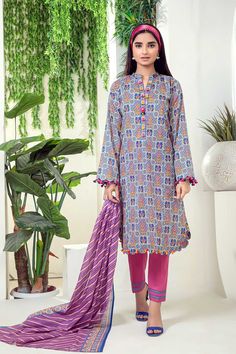 Bonanza Satrangi Sst223p07 Blue Eid Prints 2022 Patterned Fitted Lawn Suit With Long Sleeves, Fitted Patterned Lawn Suit With Long Sleeves, Patterned Fitted Long Sleeve Lawn Suit, Fitted Long Sleeve Patterned Lawn Suit, Multicolor Printed Long Sleeve Lawn Suit, Spring Multicolor Digital Print Sets, Cotton Lawn Suit For Summer Workwear, Summer Cotton Lawn Suit For Work, Fitted Printed Lawn Suit With Long Sleeves