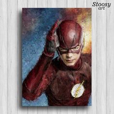 a painting of the flash on a wall