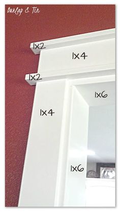 the measurements for different sizes of mirrors are shown in front of a wall mounted mirror