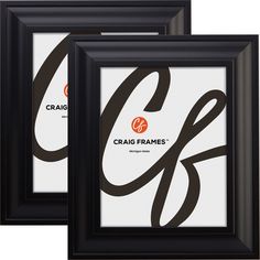 two black frames with the word craig frames printed on them