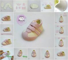 step by step instructions on how to make baby shoes