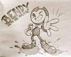 a drawing of a cartoon character with the words berry and the new machine on it