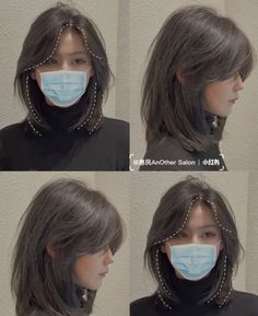 Wolfcut Girl Hair Short Hair, Girl Korea Short Hair, Girls Wolf Cut Hair, Korean Mullet Hair Girl, Medium Wolfcut Haircut, Korean Wolfcut Short, Korean Wolf Cut Hair Medium, Mullet Wolfcut Girl, Wolfcut Hair Medium Short