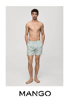 Take advantage of the best discount of the year with Black Friday, Fruits design, Elastic waist with adjustable drawstring, Two front pockets, Back patch pocket, The model is 6' 1.6" and is wearing a size M Fruits Design, Fruit Design, Fruit Print, Mango Man, Print Swimsuit, Back Patch, Swim Trunks, Patch Pocket, Blue Sky