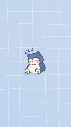 a cartoon character is sleeping on the floor with his eyes closed and head tilted to the side