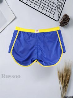 Russoo - Mens Summer Shorts: Versatile Fitness, Beach, and Sportswear, featuring Athletic Jogger Style and Arrow Design, with Comfortable Underlying Support Casual Blue Boxer Briefs For Beach Season, Blue Beachwear Shorts For Leisure, Blue Boxer Briefs For Gym In Summer, Summer Blue Athletic Shorts, Casual Blue Boxer Briefs For Workout, Blue Sportswear Swim Trunks For Summer, Mens Summer Shorts, Fitness Beach, Beachwear Collection