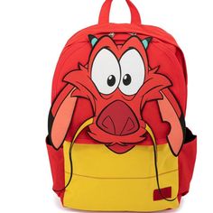 Loungefly Mushu Backpack. Super Cute. Red Backpack With Removable Pouch For On-the-go, Red Satchel School Backpack, Red Satchel Backpack For School, Red Softback Everyday Bag, School Backpack With Removable Pouch In Red, Red Backpack For Daily Use, Red Backpack For Daily Use And Back To School, Red Bags For Back To School, Red Softback Travel Backpack