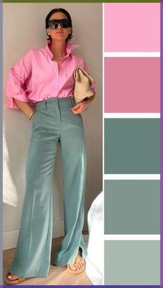 How to snag Italian girl style using accessories you already have in your closet! A guide to Italian fashion and Italian woman style. Sea Foam Pants Outfit, Mint Green And Navy Blue Outfit, Coordinates Outfits, Color Blocking Outfits, Clothing Guide, Color Combinations For Clothes, Fashion Tips For Women