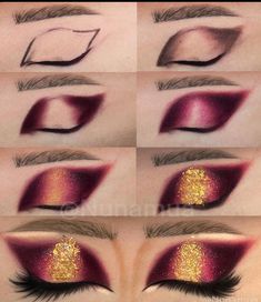 Red Makeup Looks Step By Step, Eyemakeup Creative Tutorial, Halloween Eyeshadow Looks Easy, Make Up Eyeshadow Looks, Drag Eye Makeup, Unique Eyeshadow Looks, Eyemakeup Creative, Makeup Ideas Aesthetic, Makeup Aesthetic Ideas