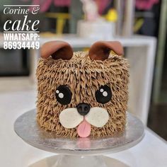 a cake that has been made to look like a bear