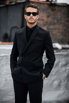 Adam Gallagher, Men In Suits, Wearing All Black, Mens Style Guide, Men In Black, Black Suit