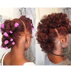 curly mohawk with red natural hair Two Strand Twists, Makeup Tip, Protective Hairstyles For Natural Hair, Transitioning Hairstyles, Pin Curls