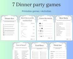 the 7 dinner party games for kids