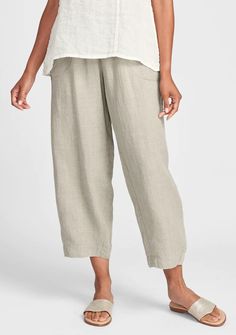 Seamly Pant - Linen Pants – FLAX Mid Waist Pants, Cotton Maxi Skirts, Plain Pants, Linen Pant, Cotton Linen Pants, Linen Clothing, Plus Size Vintage, Wide Leg Linen Pants, Fashion Catalogue