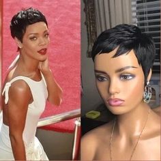 Short Pixie Cut Wigs for Black Women Natual Black Wave Pixie Wigs Human Hair Wig, #AD, ##Wig, #Ad, #Hair, #Human, #Wave Rihanna Pixie, Black Pixie Cut, Bob Pixie Cut, Short Pixie Wigs, Pixie Cut Wigs, Bob Pixie, Short Wavy Bob, Short Wave, Pixie Cut With Bangs