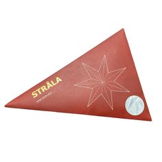 a red triangle with the word strala on it