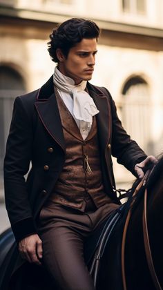 Italian Hansome Young Man Riding a Horse #Italian #handsome #man #avatar #wallpaper #midjourney Wattpad Character Inspiration Guys, 1800s Man Aesthetic, 1800 Men Aesthetic, Victorian Man Art, Regency Man, Regency Character Art, Men On Horses, Man Riding Horse Reference, Blonde Victorian Man