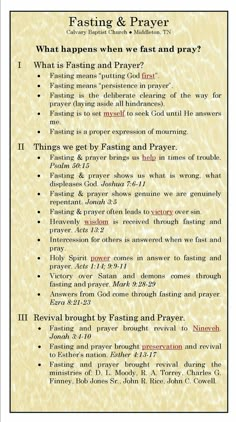 the prayer for fasting and prayer