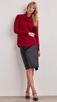 A Timeless classic, our cowl neck ottoman sweater is an essential for your winter weather wardrobe. Textured Ottoman Knit Cowl Neck Ribbed Cuff Textured Ottoman, Knit Cowl, Ellen Tracy, Winter Weather, Cowl Neck Sweater, Sweaters Knitwear, Timeless Classic, Cowl Neck, Neck Sweater