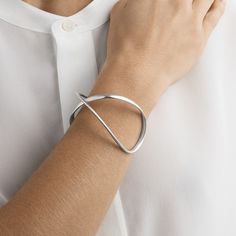 Infinity sterling silver bangle for women | Georg Jensen Georg Jensen Jewelry, Georg Jensen Silver, Wrap Bangles, Scandinavian Jewelry, Infinite Love, The Bangles, Infinity Jewelry, Small Bracelets, Minimalist Bracelet