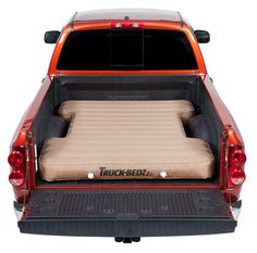 the back end of a truck with an inflatable bed