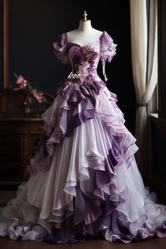 Brigerton Outfit Inspired Gown, Fae Core, Fairytale Clothes, Purple Gown, Friends Always, Beautiful Ball, Mode Tips