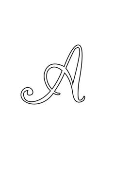 the letter is made up of two lines and has an elegant font that stands out from the