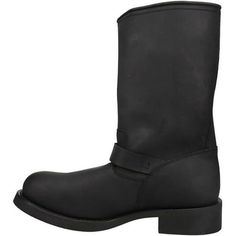 For a classic boot that's built to last, the Rob is your go-to choice. Crafted with smooth full-grain leather, a trendy buckle harness strap, and a round engineer toe that transcends time. Also features an oil and chemical resistant outsole. Size: 9.  Color: Black.  Gender: male.  Age Group: adult. Sturdy Leather Moto Boots With Round Toe, Rugged Leather Moto Boots, Classic Sturdy Boots With Round Toe, Classic Moto Boots With Round Toe For Outdoor, Classic Sturdy Leather Work Boots, Sturdy Leather Plain Toe Boots, Sturdy Leather Boots With Snip Toe, Classic Ankle Moto Boots With Buckle Closure, Classic Moto Boots With Leather Lining For Outdoor