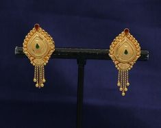 Rajasthan India, Gold Jewelry Fashion, Ear Jewelry, Etsy Jewelry, Gold Diamond