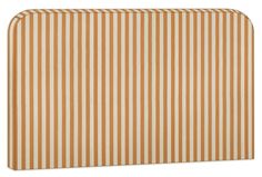 a brown and white striped placemat on a white background with an orange stripe pattern