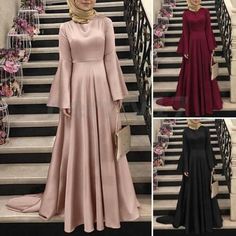 Plus Size Womens Chiffon Party Midi Dress Ladies Evening Cocktail Ball Gown AU | eBay Solid Dresses For Banquet During Party Season, Solid Color Full Length Wedding Dress, Maxi Length Dress For Banquet, Soiree Dresses For Hijab Plus Size, Solid Color A-line Long Sleeve Party Dress, Evening Floor-length Dress, Solid Full-length Maxi Dress For Party, Long Sleeve Satin Gown For Parties, Evening Dress For Prom Season