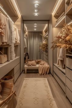 closet organization ideas small closet organization ideas Walk In Closet Luxury Modern Women, Beige Walk In Closet Luxury, Walk In Closet Luxury Modern Storage, Classical Walk In Closet, Luxury Walk In Closet Women With Vanity, Royal Bedroom Design, Teenager Bedroom Design, Bedroom Interior Design Luxury