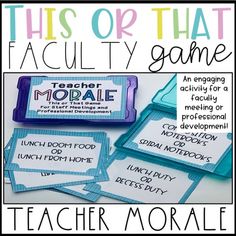 this or that faculty game is an engaging activity for teachers